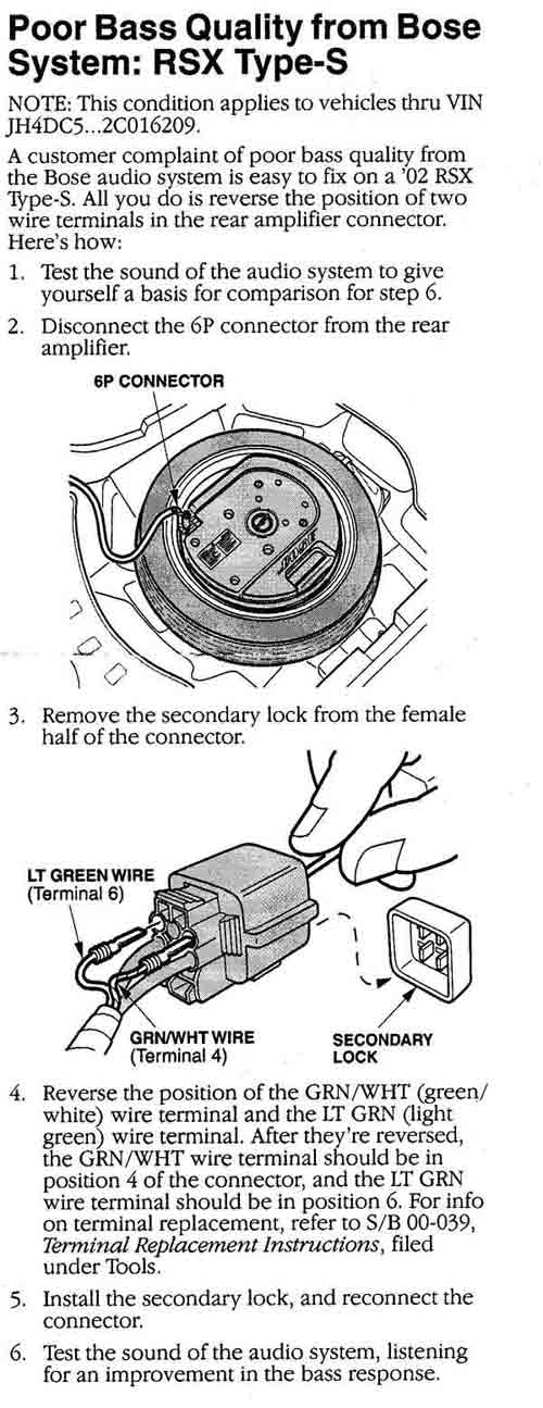 Acura Stereo Wiring Harness W Bose from www.burtmanindustries.com